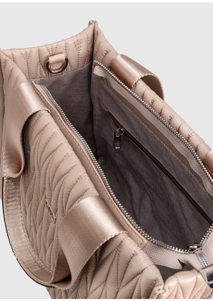 Suni Deri Kolon Saplı Fermuarlı Nikel Aksesuarlı El Çantası fırsatları