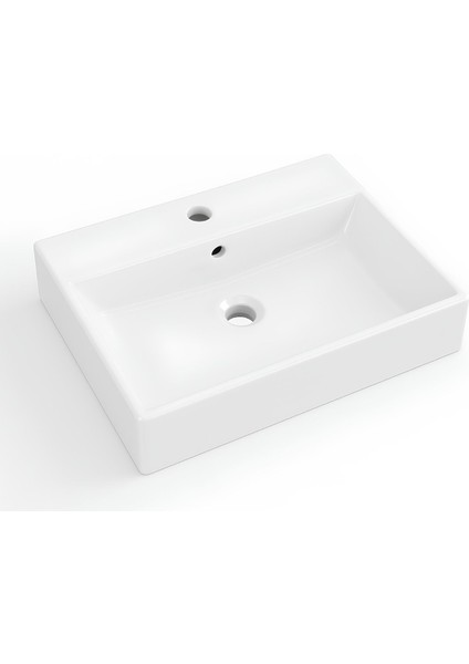 Vega Dikdötgen Beyaz Delikli Lavabo 80X45 cm VG0080 fırsatları