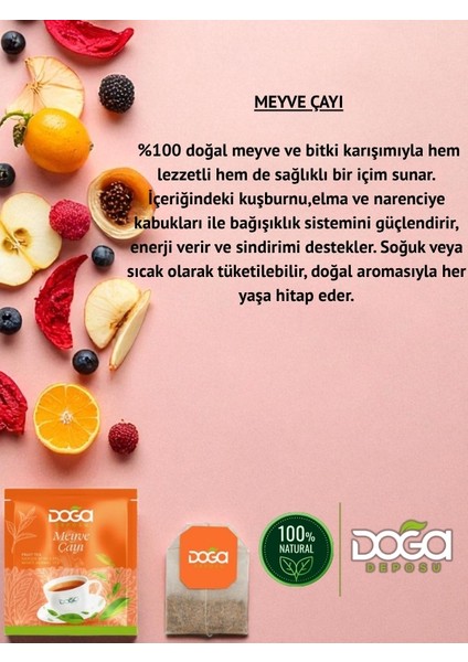 Meyve Çayı - Doğal Bitki ve Meyve Karışımı, Bağışıklık Güçlendirici, 20’li Poşet Çay fiyatları