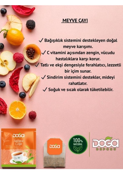 Meyve Çayı - Doğal Bitki ve Meyve Karışımı, Bağışıklık Güçlendirici, 20’li Poşet Çay modelleri