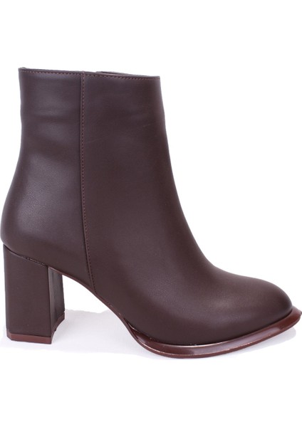 DZA07-811501 Kahve Klasik Topuklu Kadın Bot fiyatları