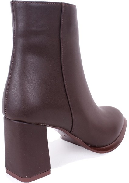 DZA07-811501 Kahve Klasik Topuklu Kadın Bot fırsatları