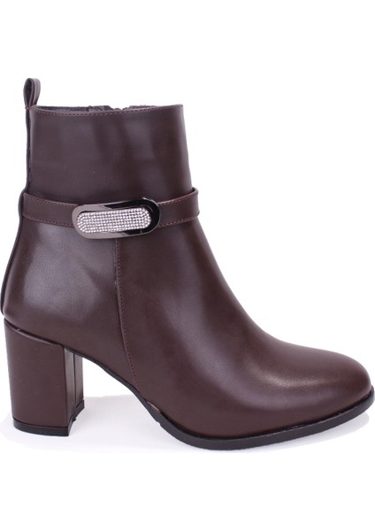 DZA07-7251759 Kahve Klasik Topuklu Kadın Bot fiyatları