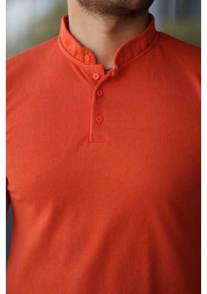 Erkek Hakim Yaka Dokuma Pamuklu Kumaş Kısa Kollu Tişört modelleri