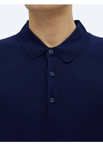 Lacivert Polo Yaka Düz Örgü Triko fırsatları