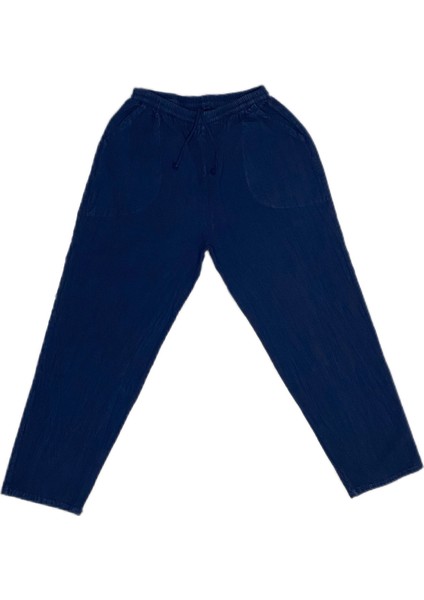 %100 Pamuk, Keten Kumaştan Beli Lastikli ve Bağcıklı Erkek Pantolon(Solma ve Çekme Yapmaz) fiyatları