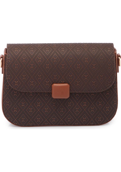 Kahve Print Kadın Omuz Çantası - S25K1PR09172-R1P