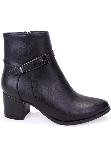 DZA07-928905 Siyah Klasik Topuklu Kadın Bot fiyatları