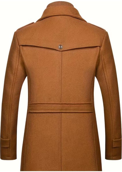 Erkekler Için Sonbahar Kış Çıkarılabilir Düğmeli Yuvarlak Yaka Tweed Mont fiyatları