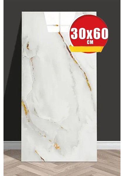 10 Adet 30X60 cm Beyaz Bej Gold Mermer Desenl Kendinden Yapışkanlı Mutfak Banyo Kaplama Pvc PANEL-M107 fiyatları