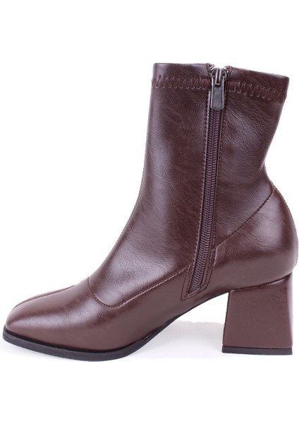 DZA07-1277101 Kahve Klasik Topuklu Kadın Bot modelleri