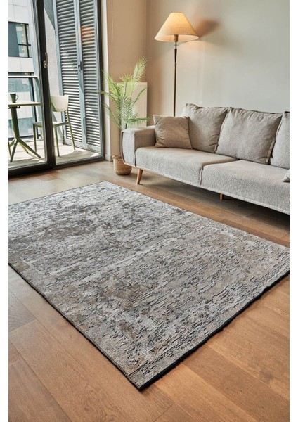 Hare Premium 1331 Bej Krem - Pamuk Şönil Dokuma Halı | Parlak Salon Halısı