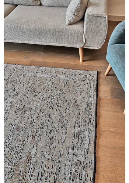 Hare Premium 1331 Bej Krem - Pamuk Şönil Dokuma Halı | Parlak Salon Halısı modelleri