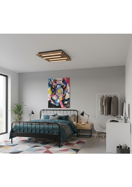 Plafonyer Ahşap Led Avize 40x40 Cm fırsatları
