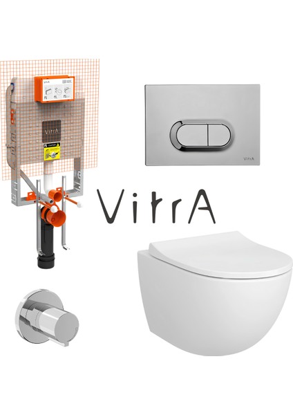 Sento Rim-Ex Asma Klozet Slim Kapak, Vitra Gömme Rezervuar Set 768-1851