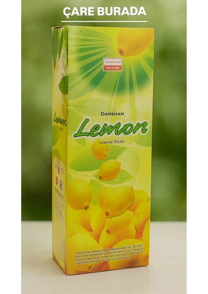 Darshan Incense - Lemon 20'li Çubuk Tütsü (Limon)