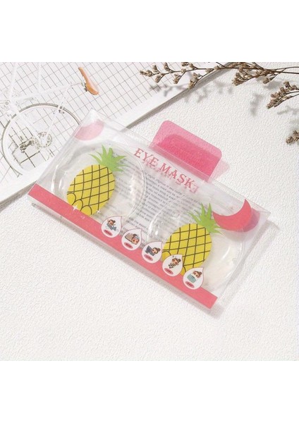 Ananas Desenli Soğuk Sıcak Jel Göz Maskesi Buz Rahatlatıcı Kozmetik Yüz Yogası 2'li Maske fiyatları
