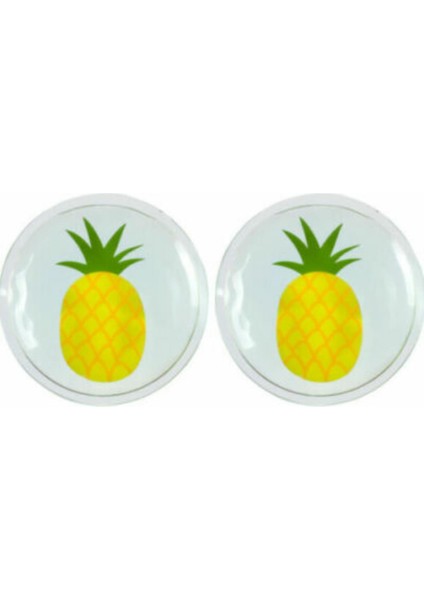 Ananas Desenli Soğuk Sıcak Jel Göz Maskesi Buz Rahatlatıcı Kozmetik Yüz Yogası 2'li Maske modelleri