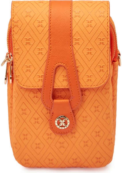 Turuncu Print Kadın Çapraz Askılı Çanta - S25Y1PR09150-V3F