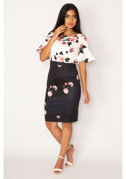 Volan Detaylı Elbise