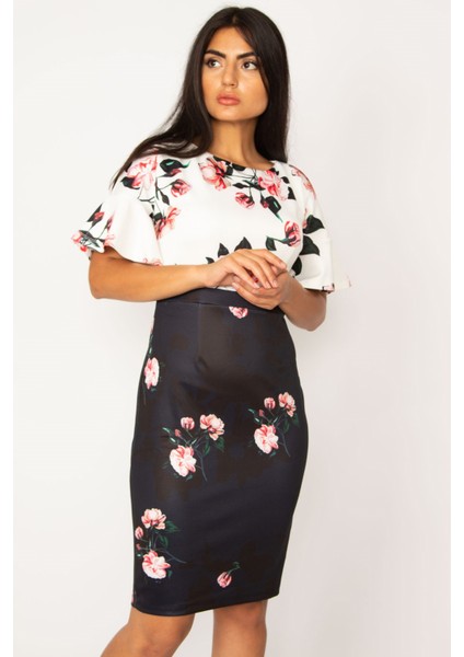 Volan Detaylı Elbise