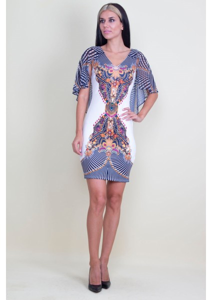 Şifon Detaylı Elbise