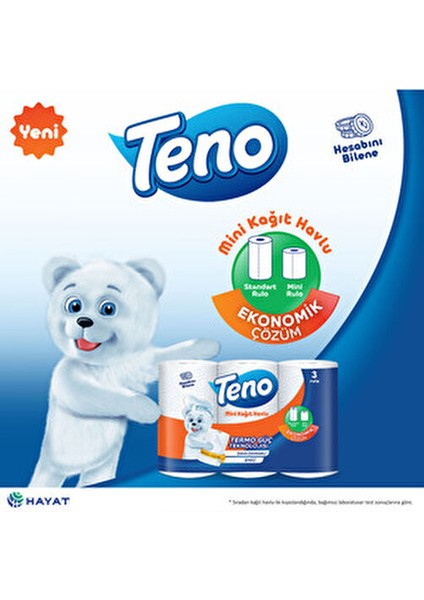 Mini Kağıt Havlu 24 Rulo (3 Rulo x 8 Paket)