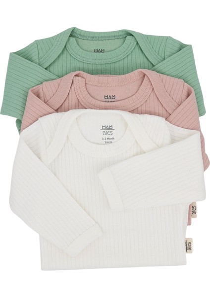 premium soft colors Yenidoğan Klinik Onaylı Pamuk Body – 3’lü Ekonomik Set fiyatları