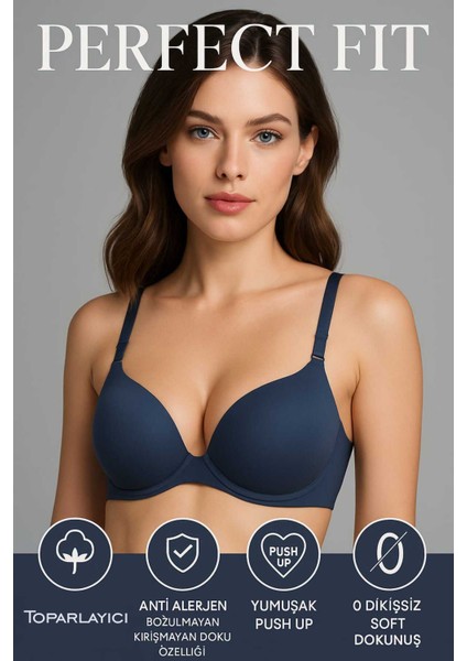 Dikişsiz Toparlayıcı Sütyen • Yumuşak Push-Up • Anti Alerjen Rahat Sütyen