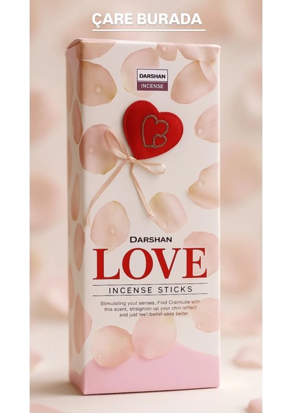 Darshan Incense - Love 20'li Çubuk Tütsü (Aşk)