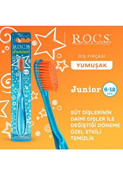 Junior Diş Fırçası Mavi Yumuşak Kıllar Diş Çıkarma Dönemindeki Bebekler için 1 Adet