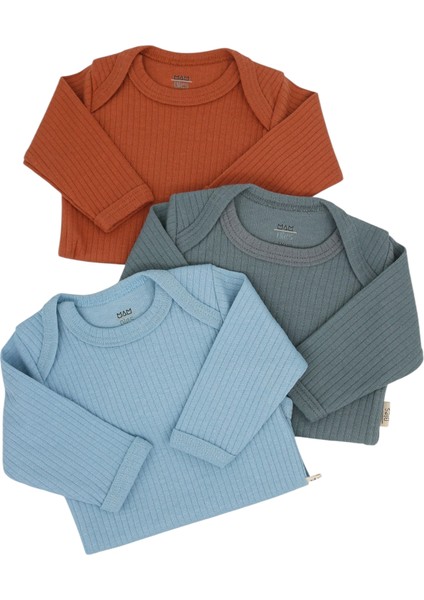 premium soft colors Yenidoğan Klinik Onaylı Pamuk Body – 3’lü Ekonomik Set