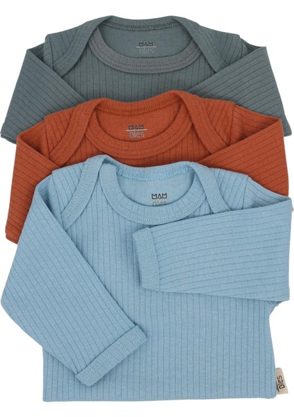 premium soft colors Yenidoğan Klinik Onaylı Pamuk Body – 3’lü Ekonomik Set fiyatları