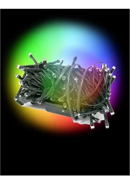 LED String Light Eklenebilir LED Süsleme Işığı Rgb 10 mt Yeşil Kablo