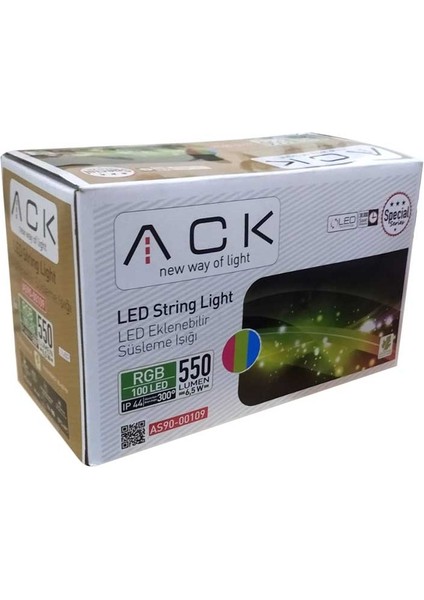 LED String Light Eklenebilir LED Süsleme Işığı Rgb 10 mt Yeşil Kablo fırsatları