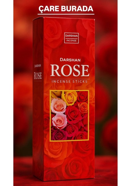 Darshan Incense - Rose 20'li Çubuk Tütsü