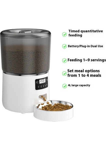 Otomatik Kedi Besleyici 4l Kapasiteli Akıllı Evcil Hayvan Besleme Sistemi (Yurt Dışından) modelleri