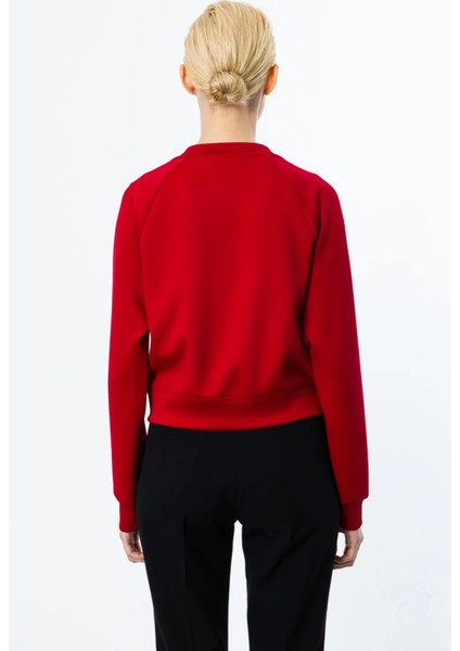 Önü Aksesuarlı Crop Ceket Kırmızı 56564 modelleri