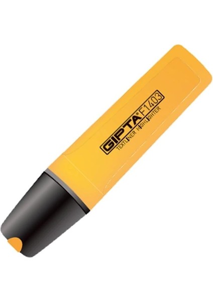 Fosforlu Kalem 5 mm Kesik Uç Turuncu 12'li Paket