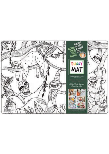 Funny Mat - Tembel Hayvanlar 33,5X48CM