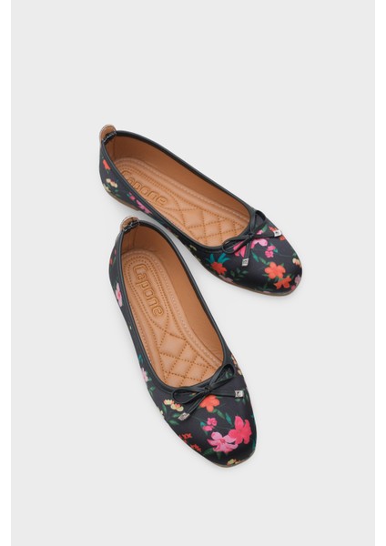 Hana Trend Saten Çiçekli Kadın Babet