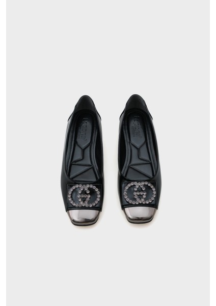 Adel Küt Burunlu Taşlı Tokalı Kadın Babet