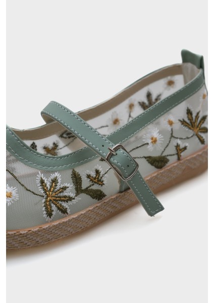 Shela Bantlı Çiçekli Kadın Espadril