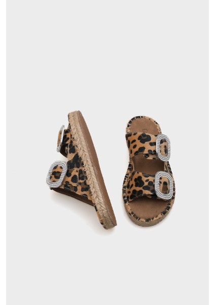 Taşlı Kadın Espadril Terlik