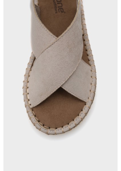 Çapraz Bantlı Kadın Espadril Sandalet