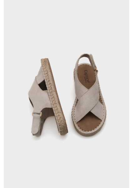 Çapraz Bantlı Kadın Espadril Sandalet