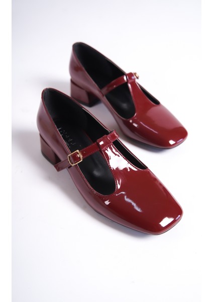 Küt Burunlu T Bantlı Alçak Topuk Mary Jane Kadın Ayakkabı modelleri