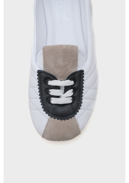 Flora Bağcıklı Deri Kadın Spor Ayakkabı Sneaker