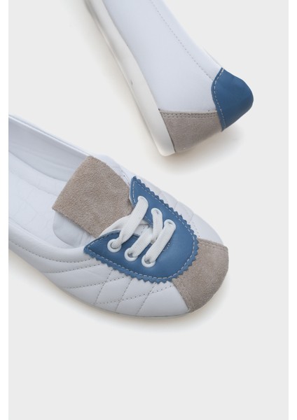 Flora Bağcıklı Deri Kadın Spor Ayakkabı Sneaker