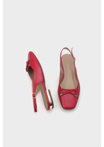 Angela Metal Topuklu Arkası Açık Kadın Babet